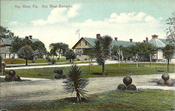 Vintage Postcard Key West Barracks