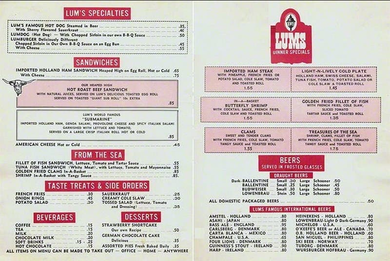 Lum's Menu