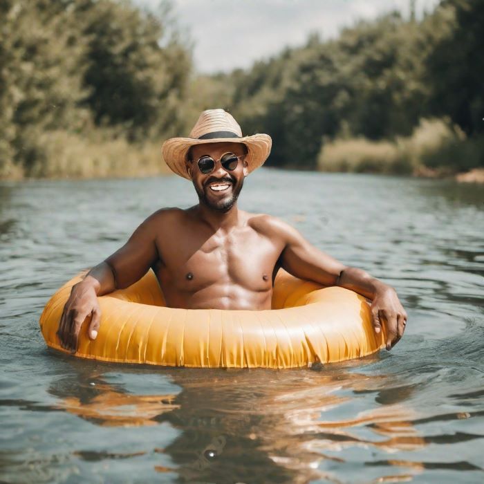 Man in Innertube