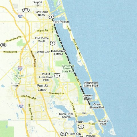 Map Of A1a In South Florida