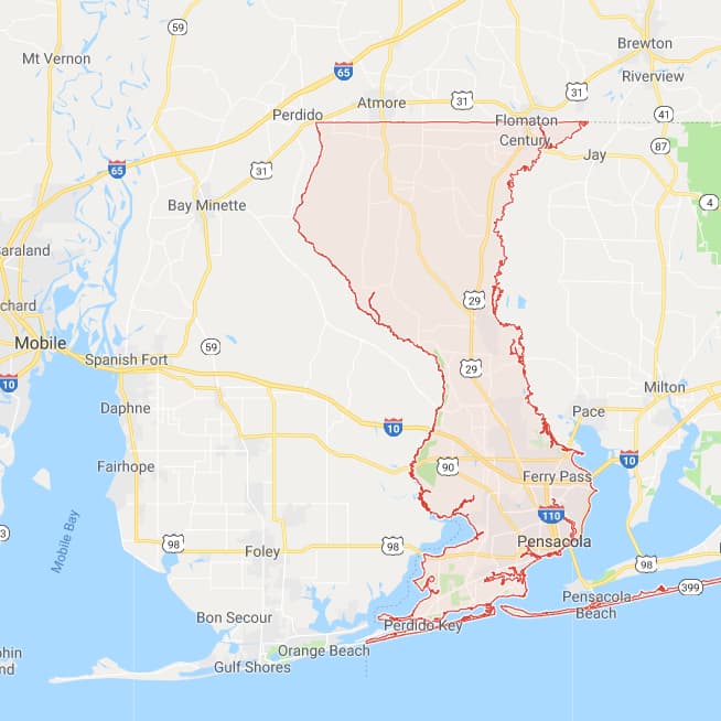 Escambia County Map