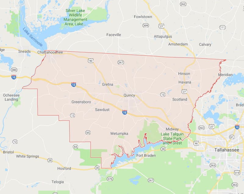 Gadsden County Map