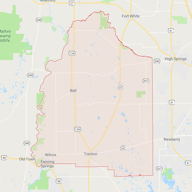 Gilchrist County Map