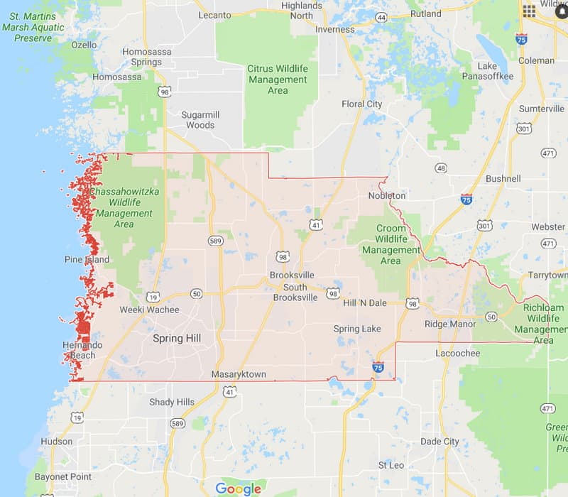 Hernando County Map