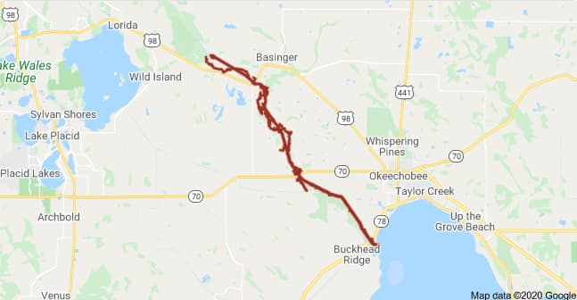 Map of the Kissimmee River