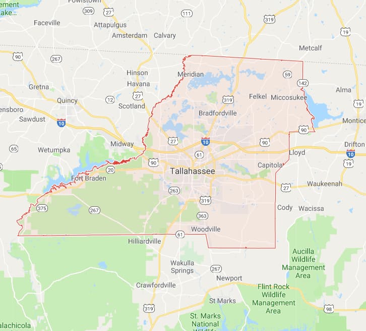 All 67 Florida County Boundary and Road Maps