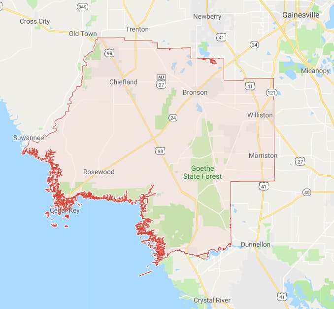All 67 Florida County Boundary and Road Maps