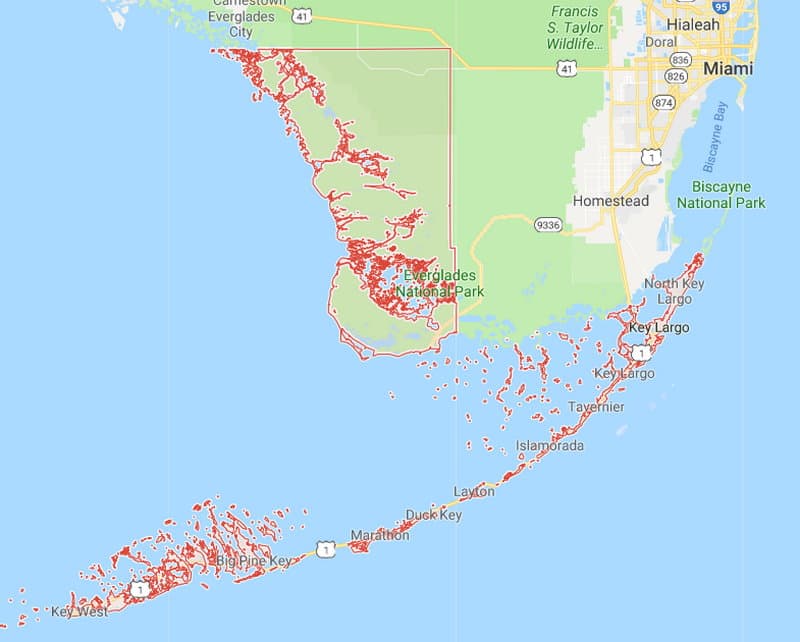All 67 Florida County Interactive Boundary and Road Maps