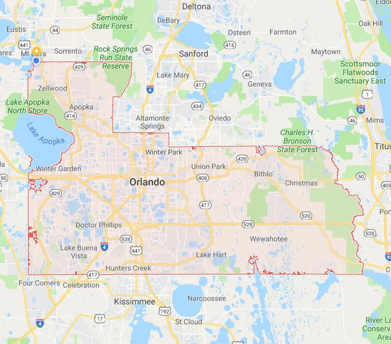 orange county florida boundary map Florida County Boundary And Road Maps For All 67 Counties orange county florida boundary map