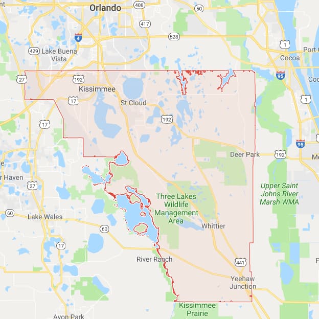 orange county florida boundary map Florida County Boundary And Road Maps For All 67 Counties orange county florida boundary map