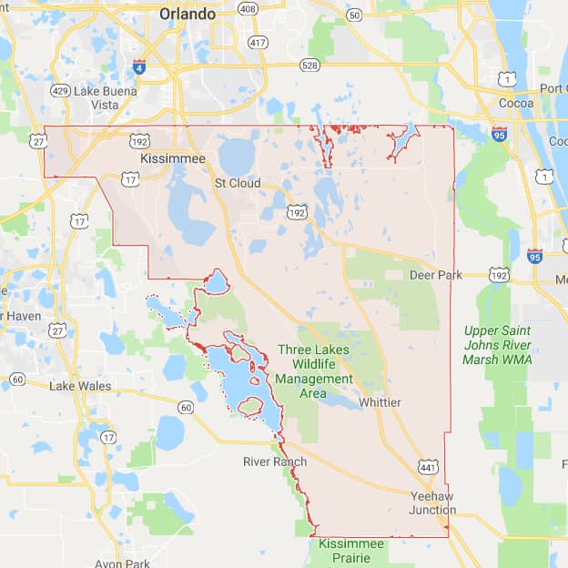Map Of Osceola County Florida Maping Resources