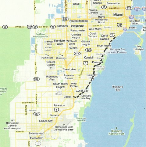 Map Coconut Grove Florida