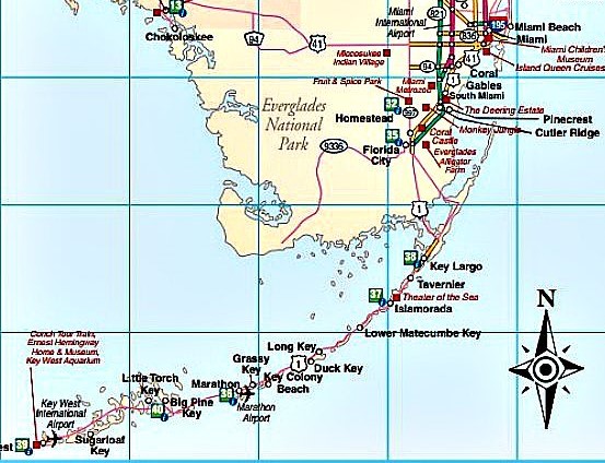 Key West Florida Map Attractions Points Of Interest