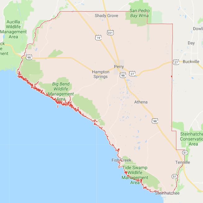 All 67 Florida County Boundary and Road Maps