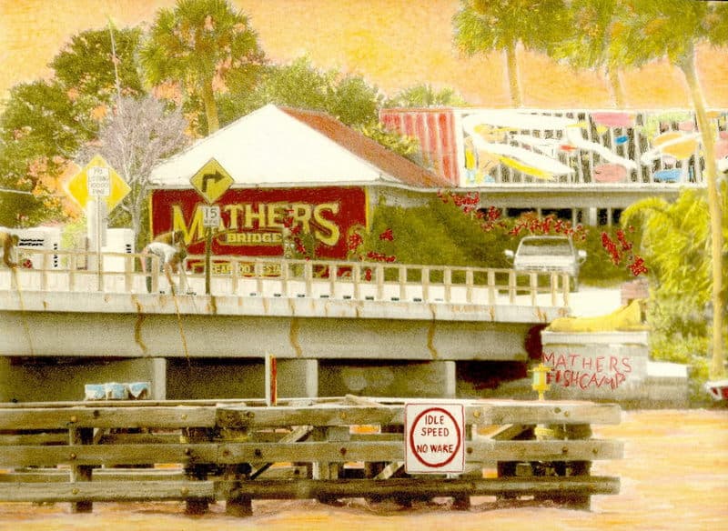 Mathers Bridge and Former Lodging Building by Lloyd Behrendt