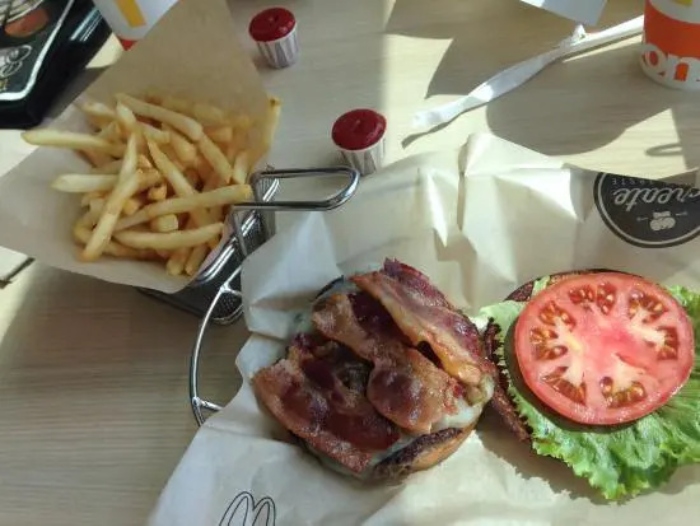 McDonalds Bacon Burger Fries