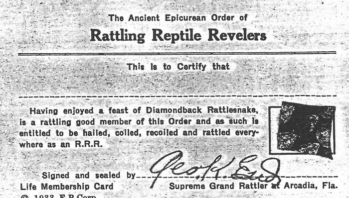 Rattlesnake Membership Card