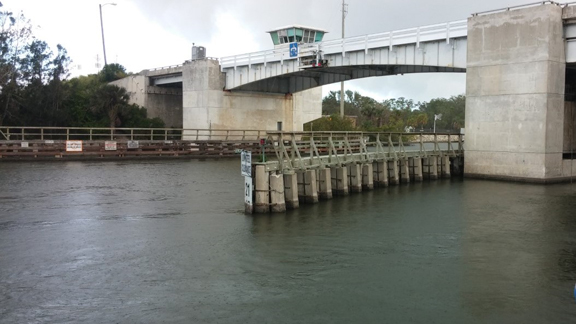 Drawbridge Over New Haulover Canal on Northern End of Merritt Island