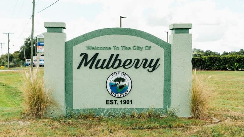 Mulberry, Florida Welcome Sign