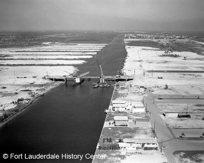 Looking North Toward Oakland Park Bridge in 1956