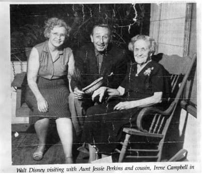 Walt Disney With Aunt and Cousin Walt Disney With Aunt and Cousin