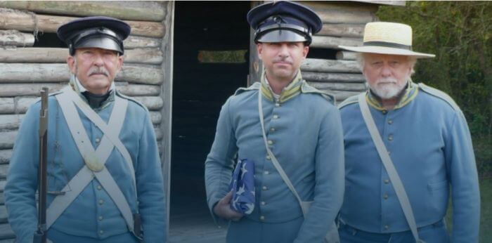 Reenactors at Fort Chokonikla, Paynes Creek State Park