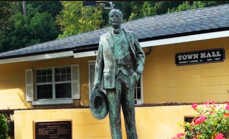 Statue of J. C. Penney at Town Hall