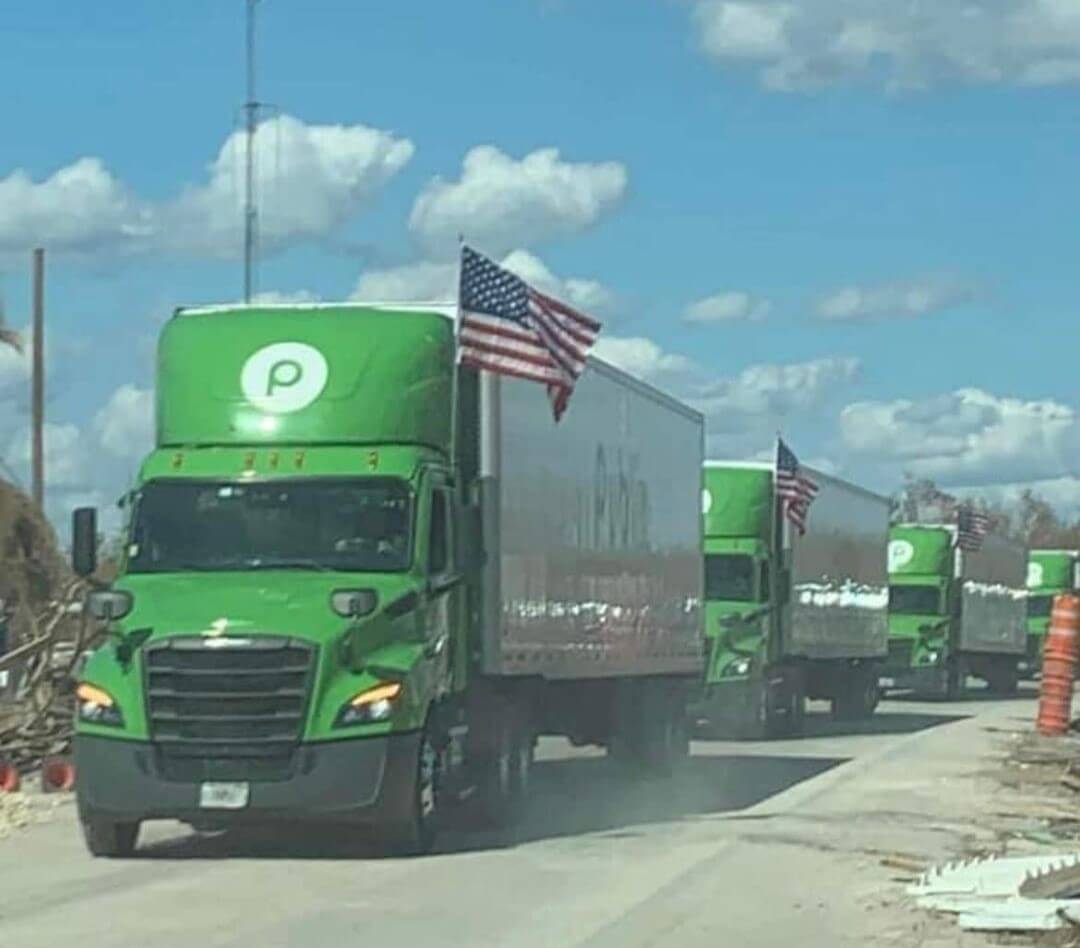 Publix Trucks on the Way To Pine Island