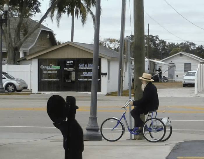 Pinecraft Amish Cyclist