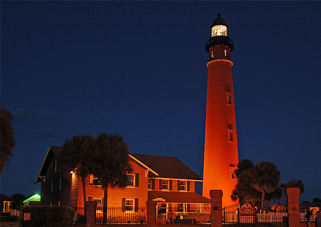 Ponce Inlet Lighthouse at Night