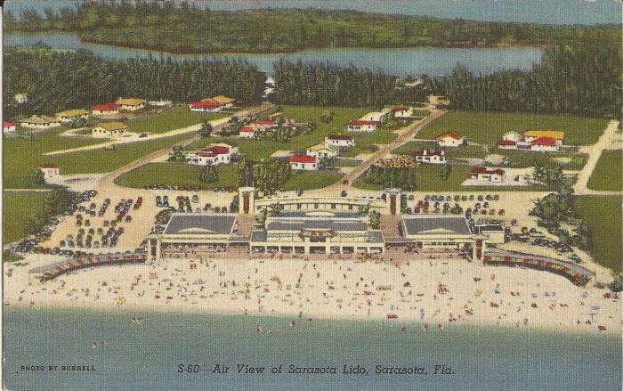 Aerial View of Lido Key in 1948