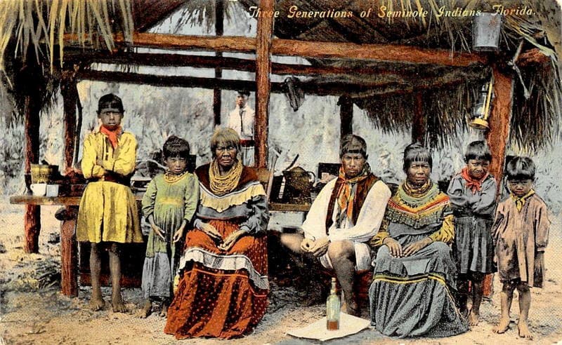 Three Generations of a Seminole Indian Family