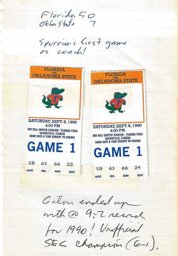 Spurrier First Game Tickets