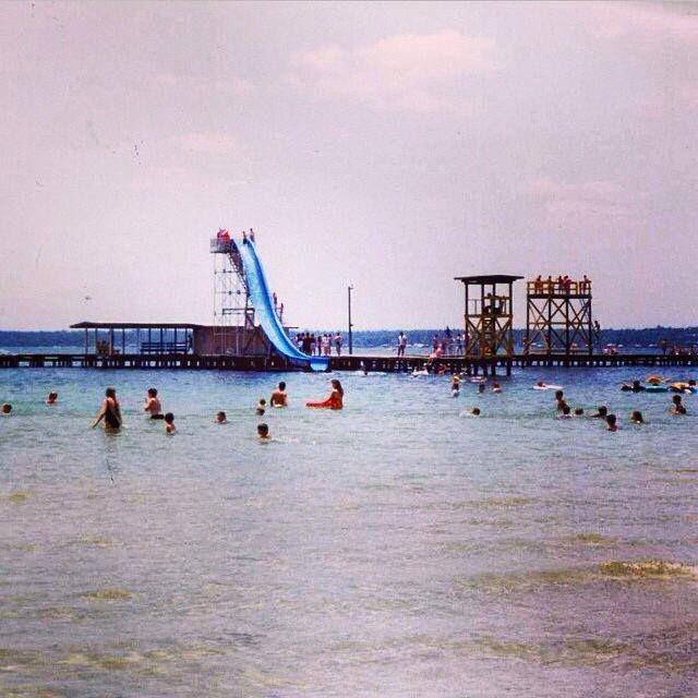 Slide and Happy Swimmers at Strickland's Landing