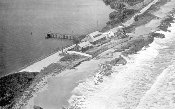 Aerial View Gilbert's Bar House of Refuge in 1955