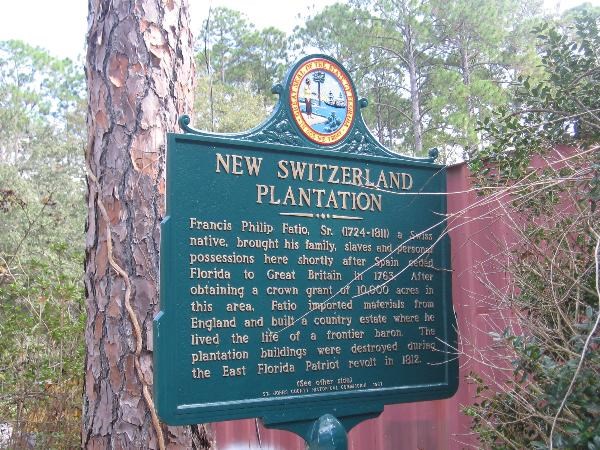 Historic Marker in Switzerland, Florida