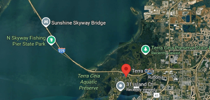 Terra Ceia Location Aerial