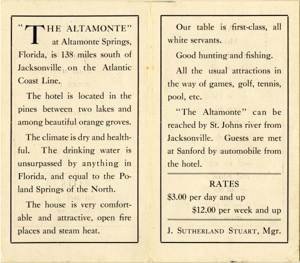 Altamont Hotel Text