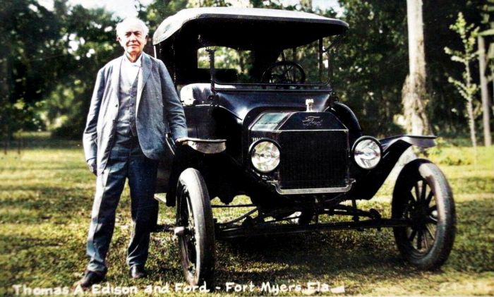 Thomas Edison and His Ford