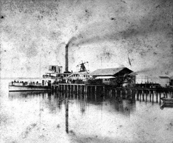 Steamboat at Tocoi Dock, by Florida Memory