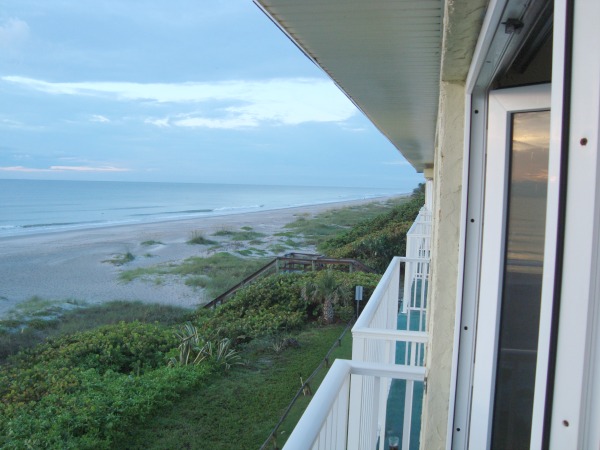 View of Atlantic Ocean from Tuckaway Shores in Indialantic, Florida