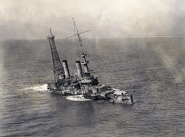 USS Massachusetts sinking