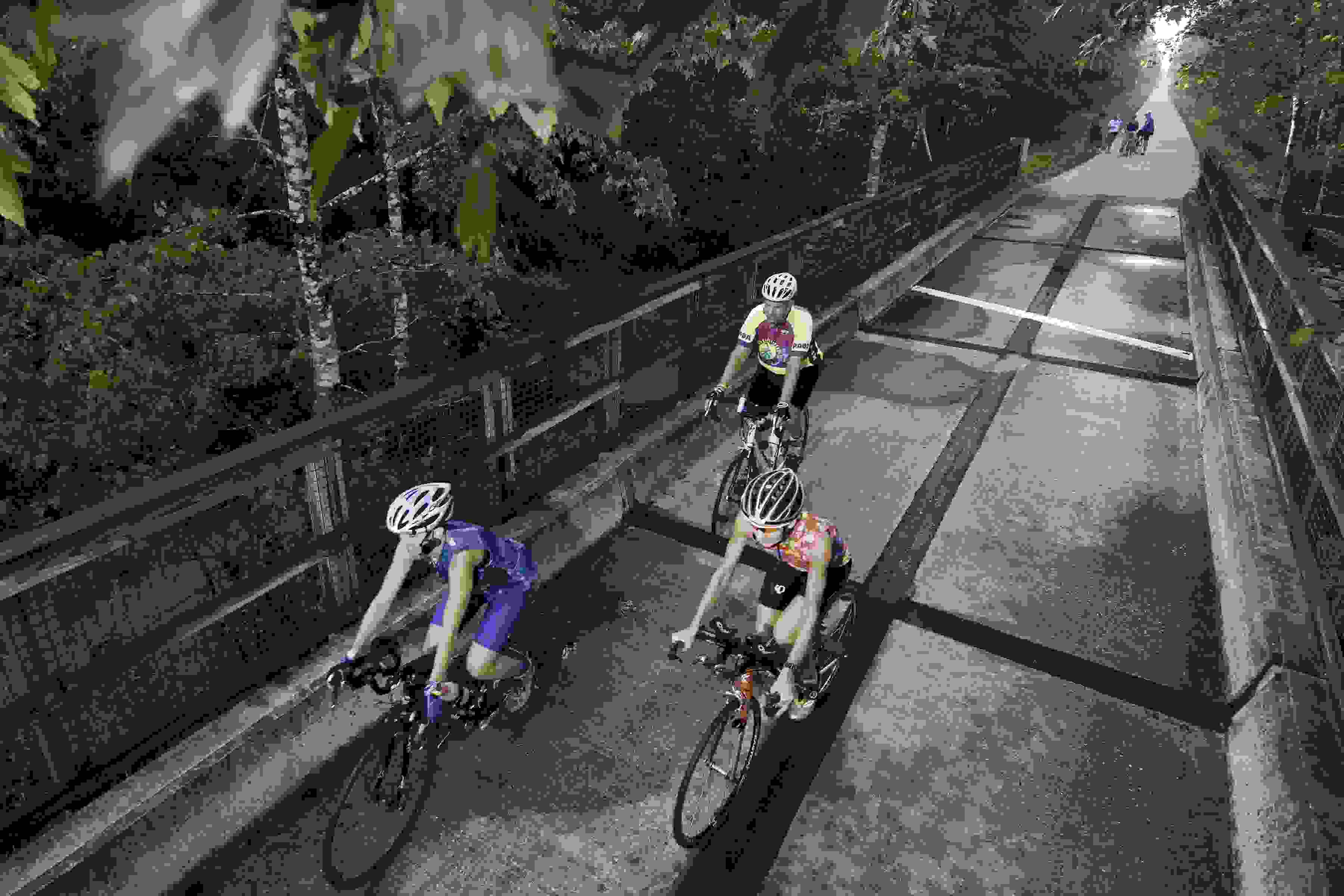 Bikers on the General James A. Van Fleet State Trail