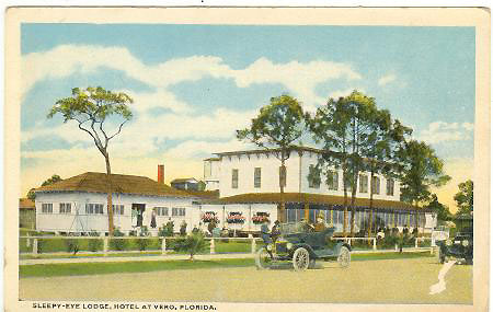 Vintage Postcard Sleepy Eye Lodge, Vero Beach