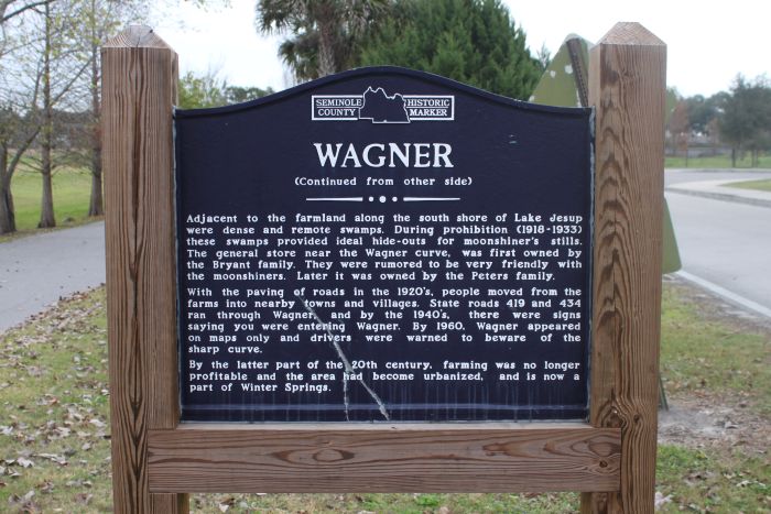 Wagner Memorial Sign