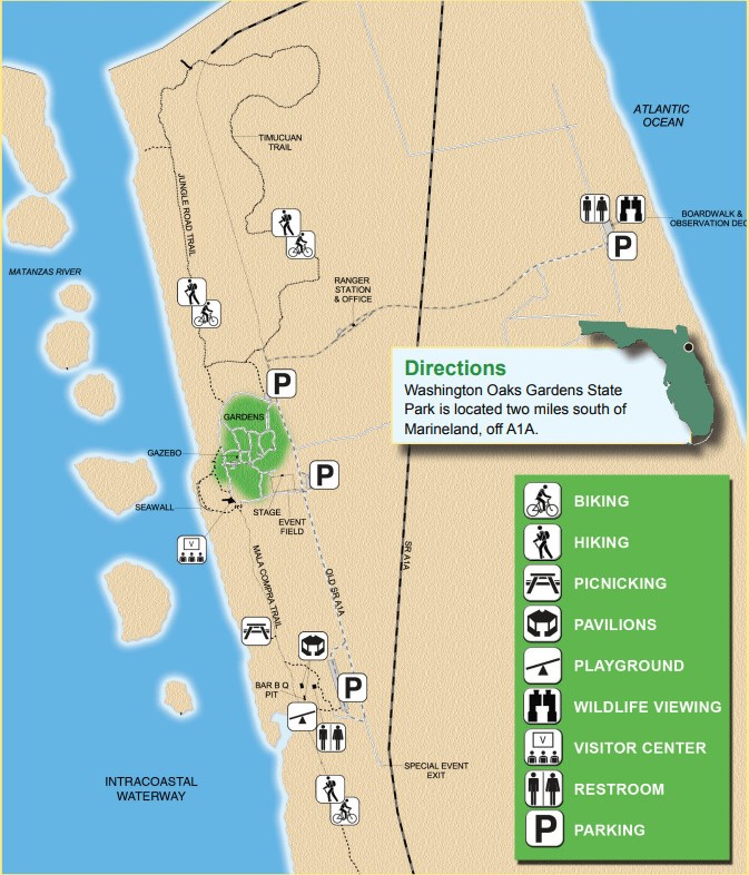 Washington Oaks Map