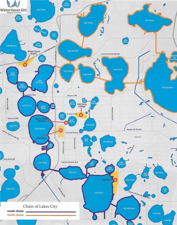 winter haven fl map Winter Haven Florida The Chain Of Lakes City