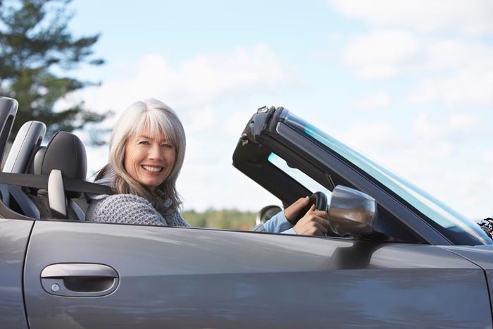 Florida Solo Traveler in Convertible