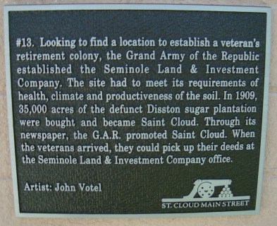 Historic Plaque in Downtown St. Cloud