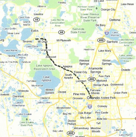 Central Florida Road Trips And Scenic Drives with Maps